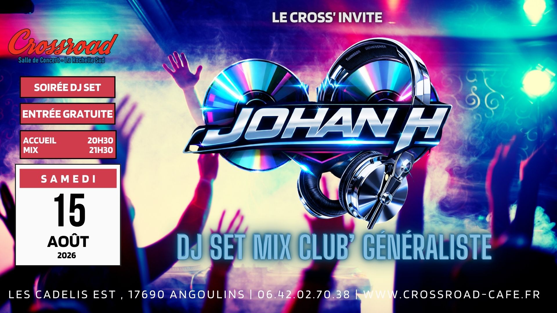 Soirée DJ SET | DJ JOHAN H | Mix Généraliste Club