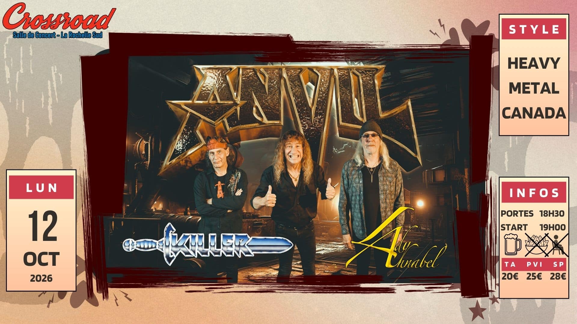 CONCERT | ANVIL × Killer × Lady Ahnabel | HEAVY METAL