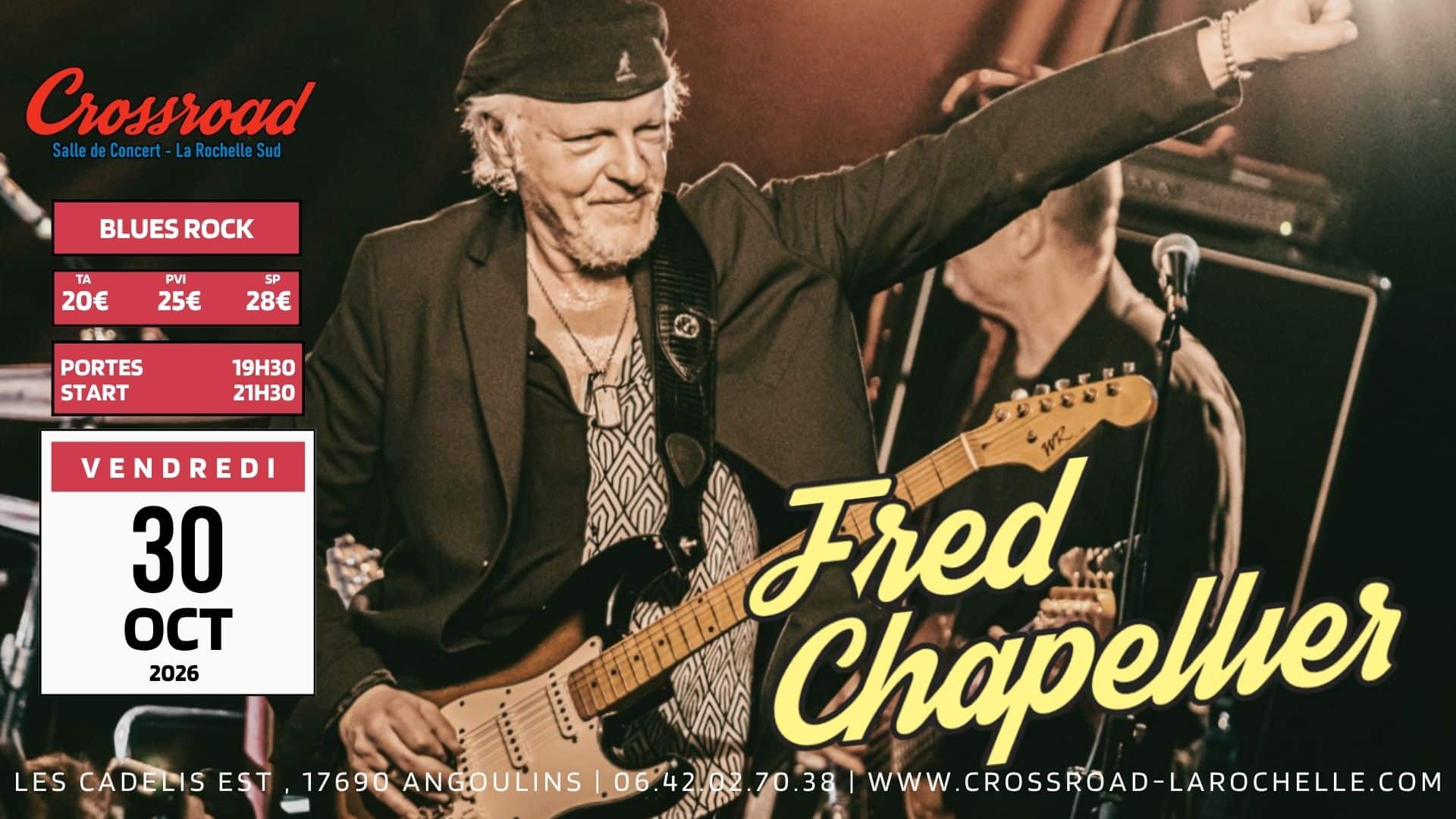 CONCERT | FRED CHAPELLIER + 1ère Partie | BLUES ROCK
