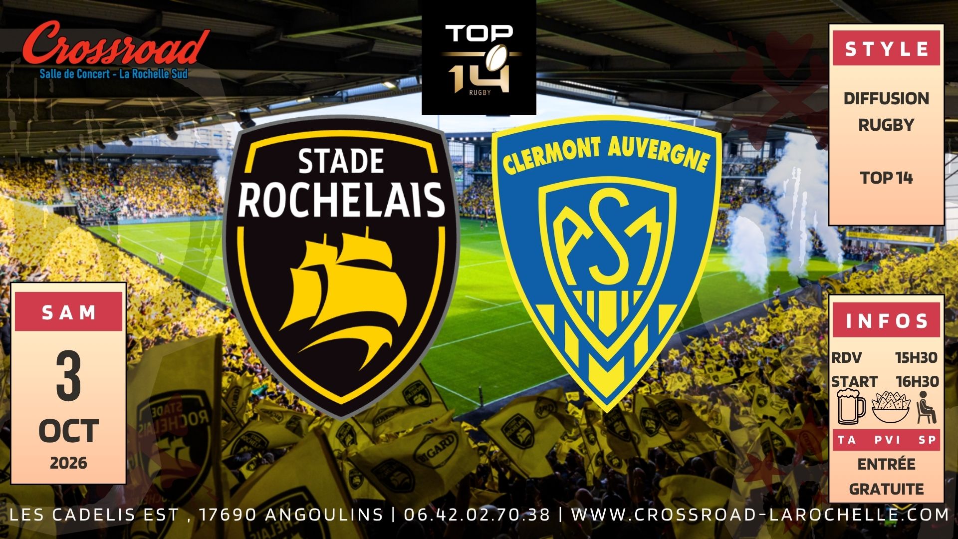 TOP14 | LA ROCHELLE - CLERMONT | 16H30