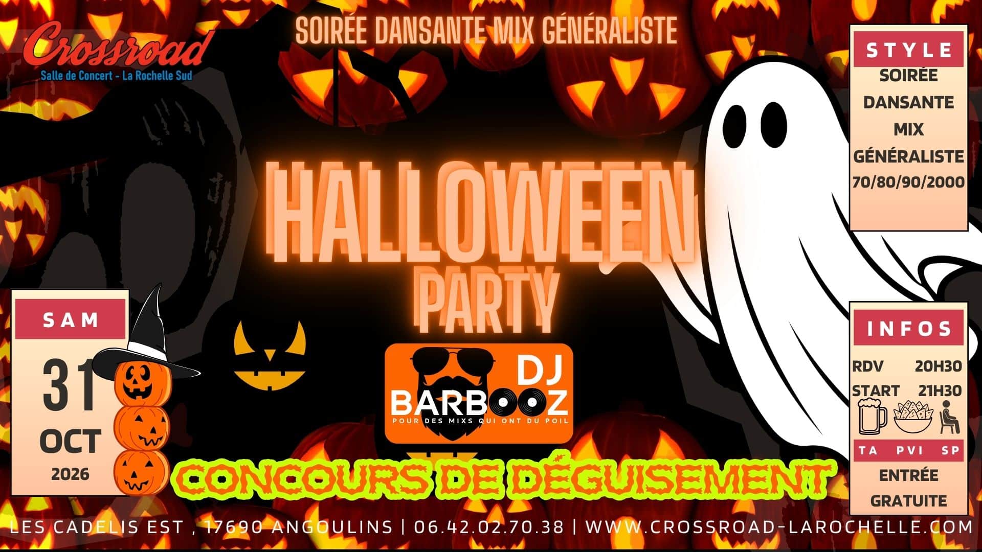 Soirée HALLOWEEN PARTY | Dancefloor + Concours de déguisement !